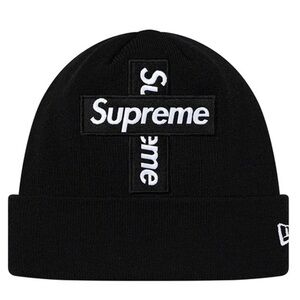 Supreme Black Cross Beanie FW20 MBGH